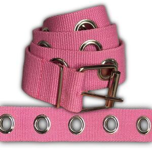 Bright Pink Large Hole Punched Belt